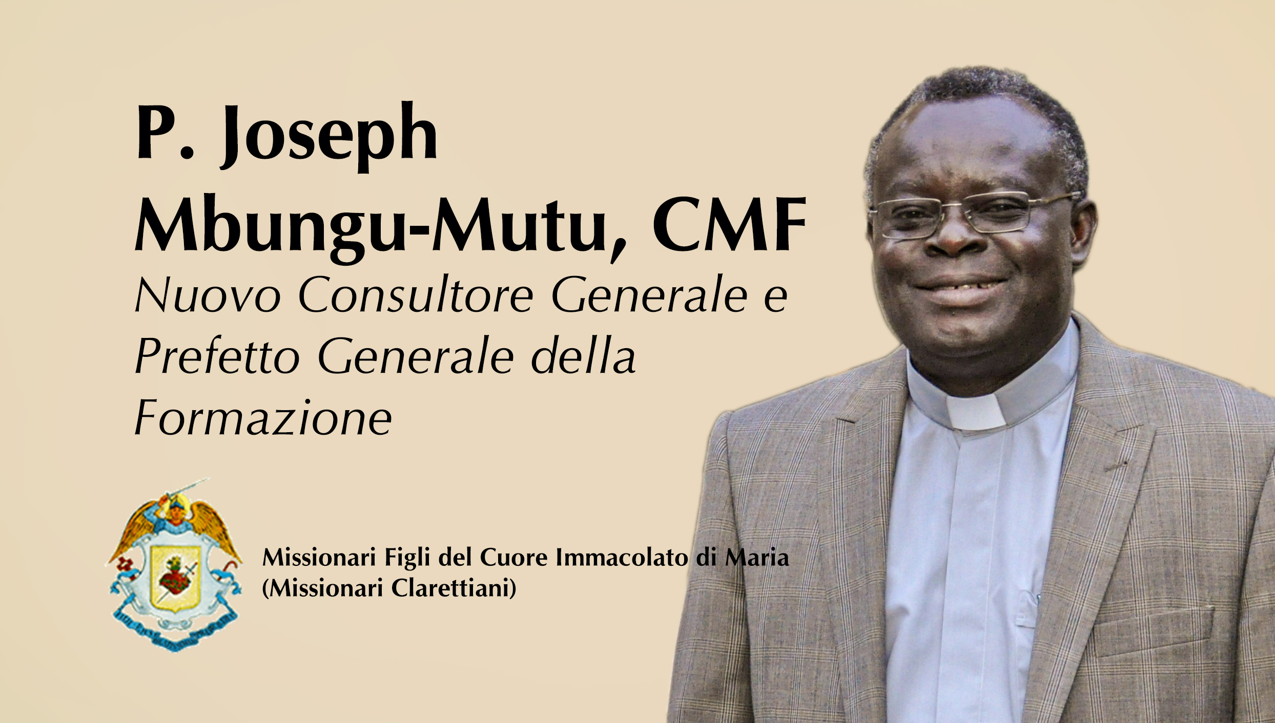 Fr. Joseph Mbungu-Mutu, CMF: New General Consultor and General Prefect of Formation