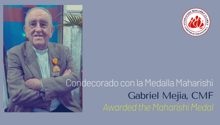 Fr. Gabriel Mejia, CMF was awarded the Maharishi Medal of the Enlightened